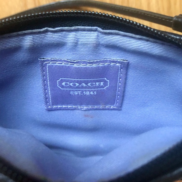 Coach Optic Signature Lurex Black Wristlet - Picture 6 of 6